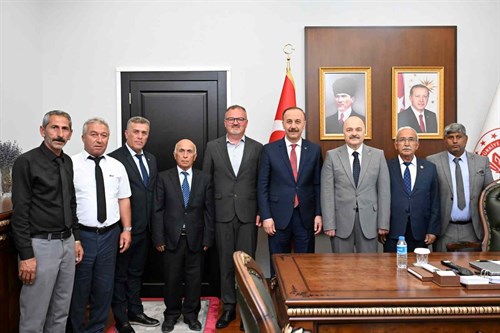 Sayın Valimiz Abdullah Erin’e Sayın Kaymakamız Mehmet Yıldız ve Birlik Meclisi Üyelerimizden Nezaket Ziyareti